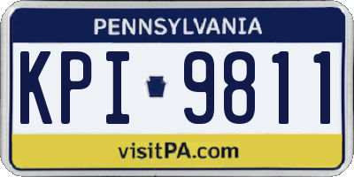 PA license plate KPI9811