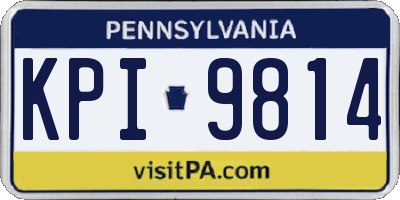 PA license plate KPI9814