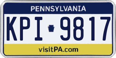 PA license plate KPI9817