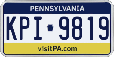 PA license plate KPI9819