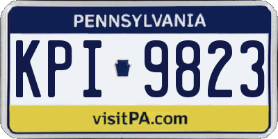 PA license plate KPI9823