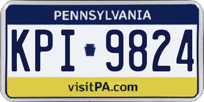 PA license plate KPI9824