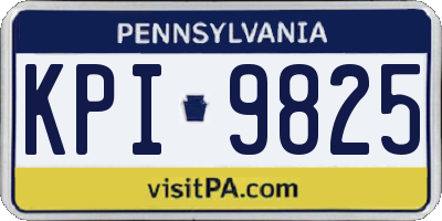 PA license plate KPI9825