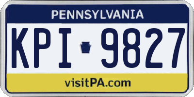 PA license plate KPI9827