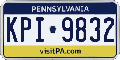 PA license plate KPI9832
