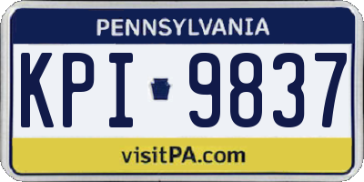 PA license plate KPI9837