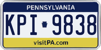 PA license plate KPI9838