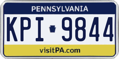 PA license plate KPI9844