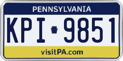 PA license plate KPI9851