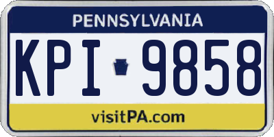 PA license plate KPI9858