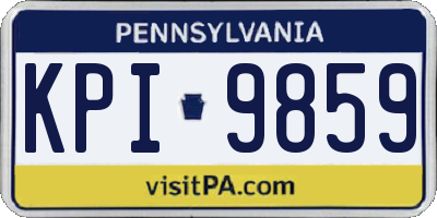 PA license plate KPI9859
