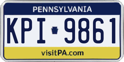 PA license plate KPI9861