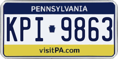 PA license plate KPI9863