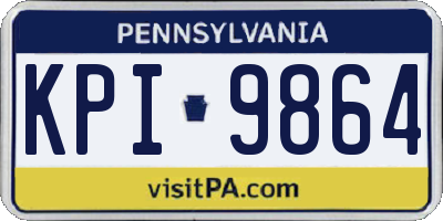 PA license plate KPI9864