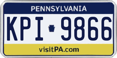 PA license plate KPI9866