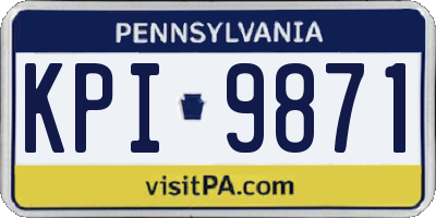 PA license plate KPI9871