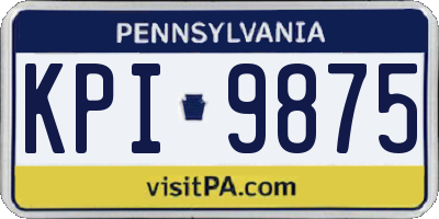 PA license plate KPI9875
