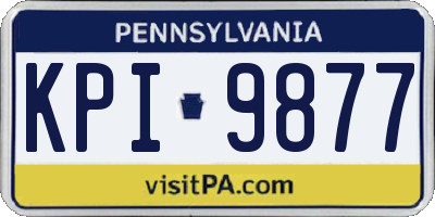 PA license plate KPI9877