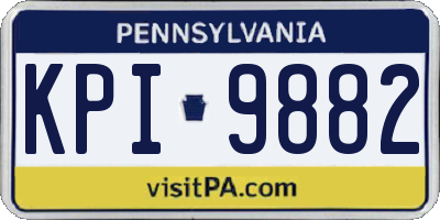 PA license plate KPI9882