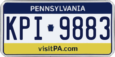 PA license plate KPI9883