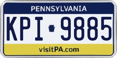 PA license plate KPI9885