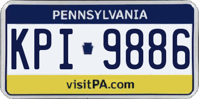PA license plate KPI9886
