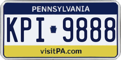 PA license plate KPI9888