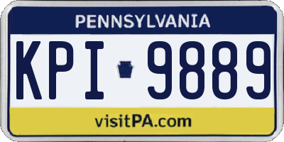 PA license plate KPI9889