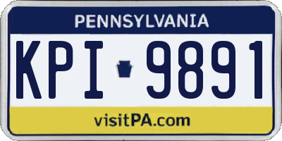 PA license plate KPI9891