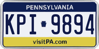 PA license plate KPI9894