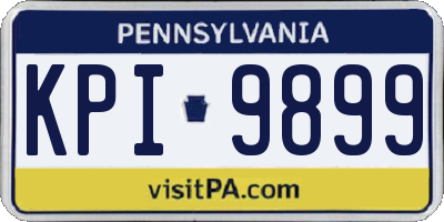 PA license plate KPI9899
