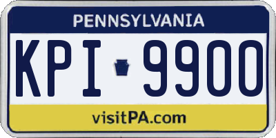 PA license plate KPI9900