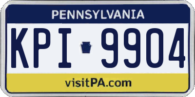 PA license plate KPI9904