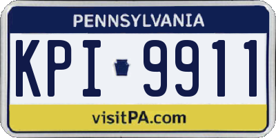 PA license plate KPI9911