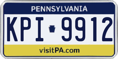 PA license plate KPI9912