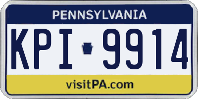 PA license plate KPI9914