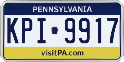 PA license plate KPI9917