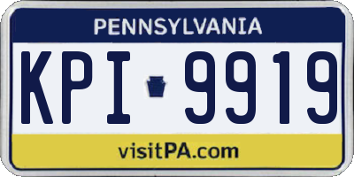 PA license plate KPI9919