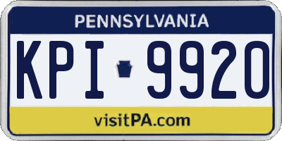 PA license plate KPI9920