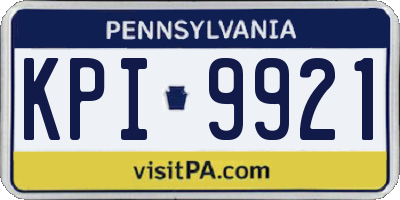 PA license plate KPI9921