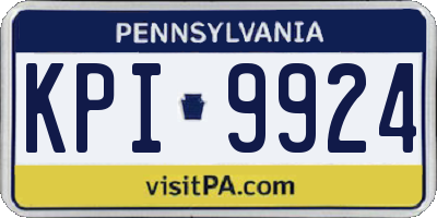 PA license plate KPI9924