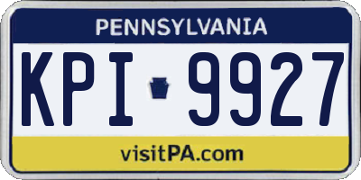 PA license plate KPI9927