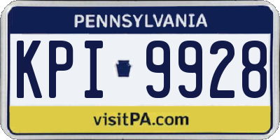 PA license plate KPI9928