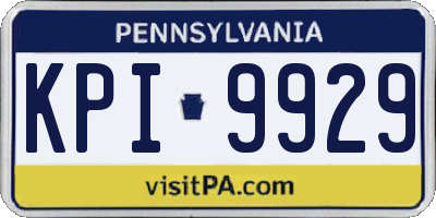 PA license plate KPI9929