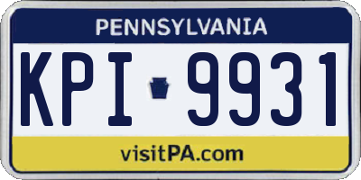 PA license plate KPI9931
