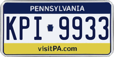 PA license plate KPI9933