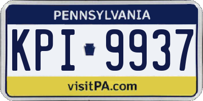 PA license plate KPI9937