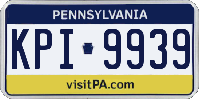 PA license plate KPI9939