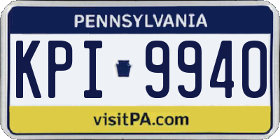 PA license plate KPI9940