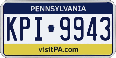 PA license plate KPI9943